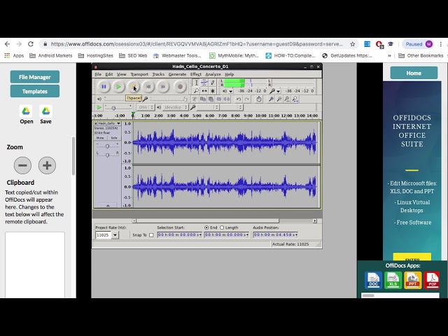 Audacity Online Audio Editor by OffiDocs - Create audio & audios amplify