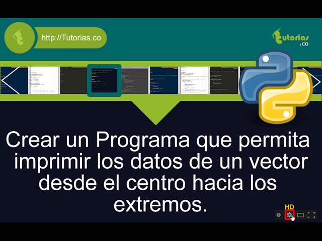 arrays – python (vector centro a extremos)