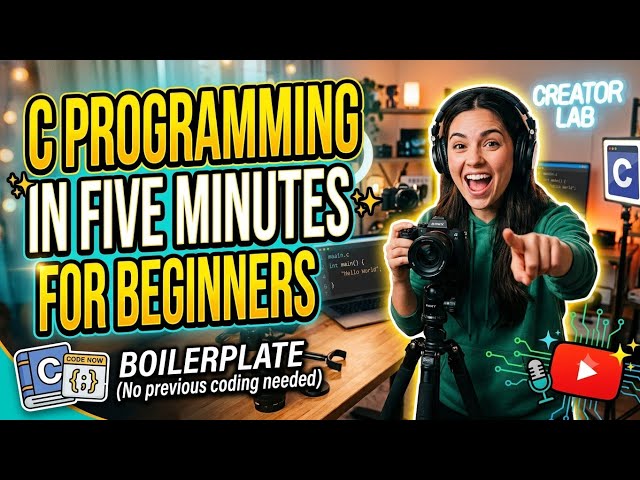 C Programming Tutorial for Beginners: Learn the absolute basics of C from scratch in under 5 mins
