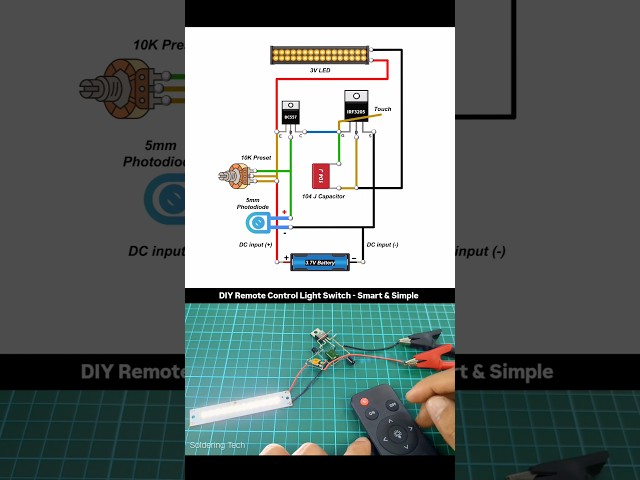 Simple DIY Electronic Project | Remote Control Light Switch | Simple & Smart #diy #remotecontrol