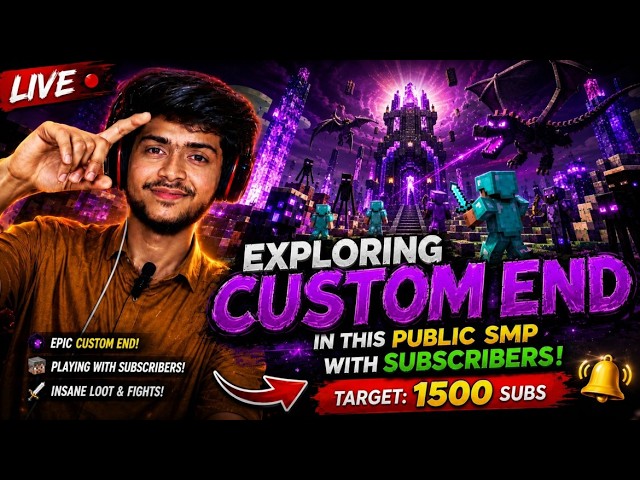 I FOUND A SECRET CUSTOM END IN THIS PUBLIC SMP! 😱 | Minecraft With Subscribers LIVE