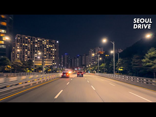 Lo-Fi Jazz Hiphop Night Drive in Seoul 4K - #Seoul Ring Expressway #koreatravel #korea #seoultravel