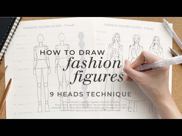How to Draw Fashion Figures • Step-by-Step Tutorial for Beginners • 9 Heads Fashion Illustration