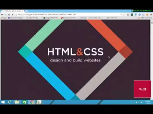 Learn HTML 5 Urdu/Hindi From Book HTML And CSS By Jon Duckett. By Haziz Feroz Khan. Episode 01