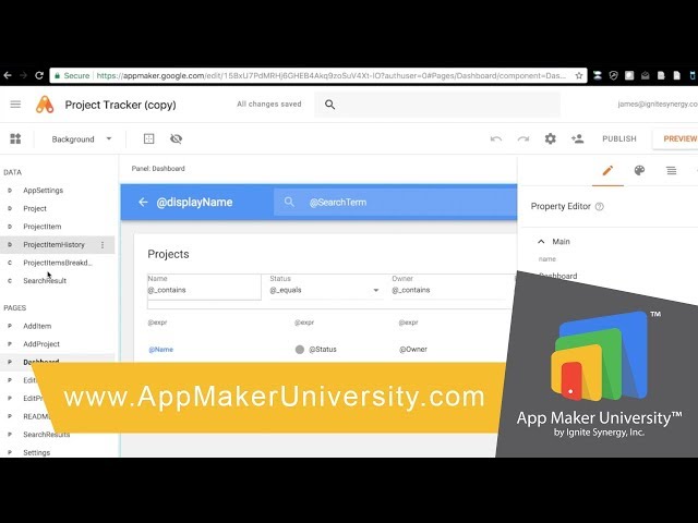 Google App Maker Project Tracker Template Review