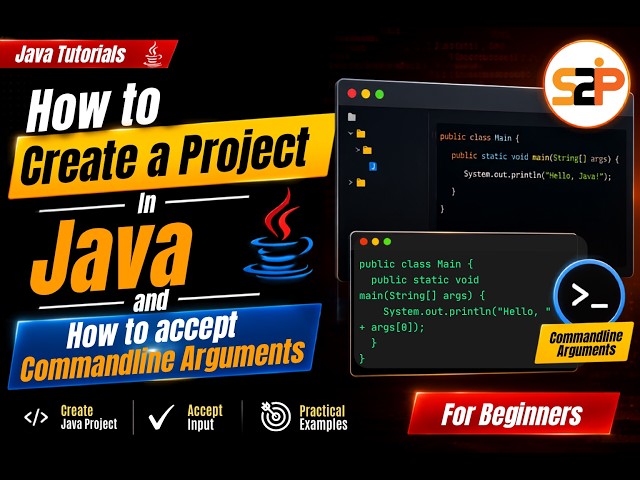 01 How  To Create A project In Java And How To Accept Commandline Arguments