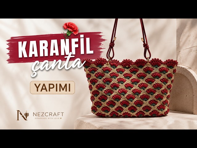 CARNATION BAG MAKING 🌺 | KNIT BAG MAKING | CROCHET BAG | HANDMADE BAG