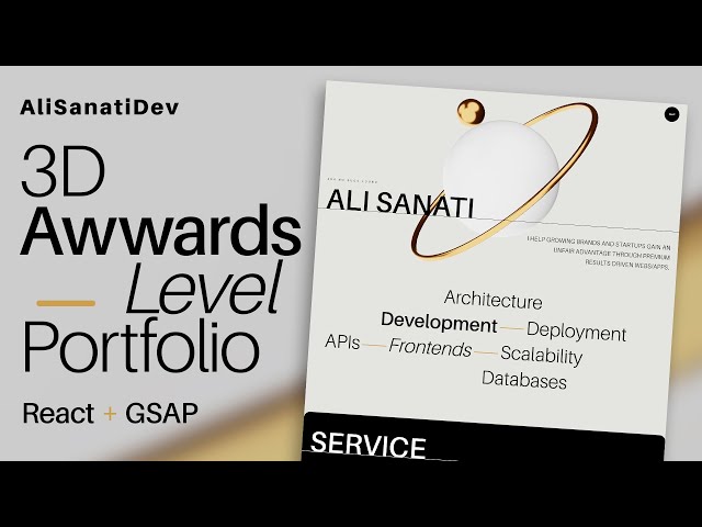 Build Your Dream 3D Dev Awwwards Portfolio in 2 hours