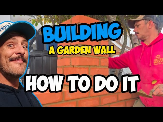 BUILD A GARDEN WALL #build #bricklaying #constructionchannel