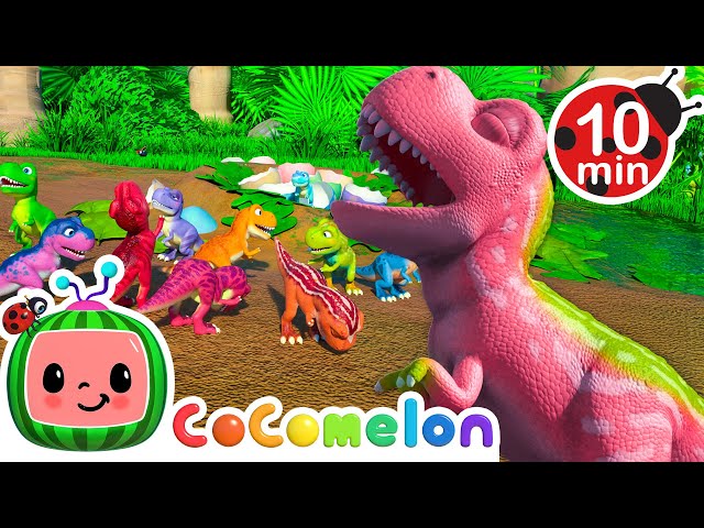 Ten Little Dinos 🦖 30 MIN COUNTING SONG LOOP |  Karaoke Nursery Rhymes & Kids Songs - CoComelon