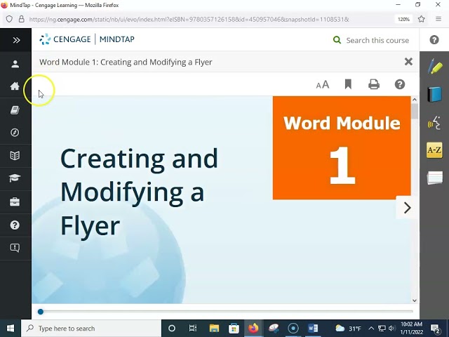 CS110 Word Module 1 Textbook project