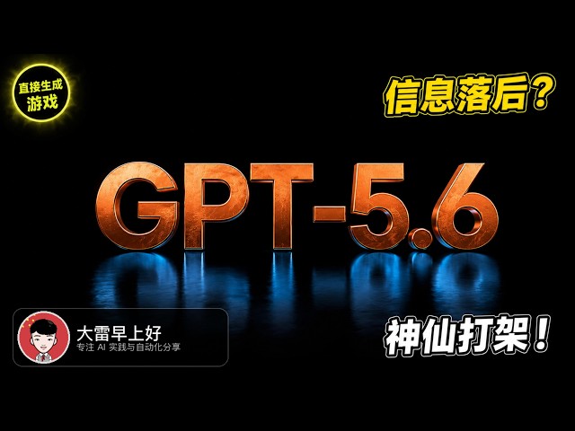 GPT-5.6性能泄露！能直接生成游戏？AI圈一周大事盘点 GPT-5.6 Performance Leaked! Can It Create Games? Weekly AI News
