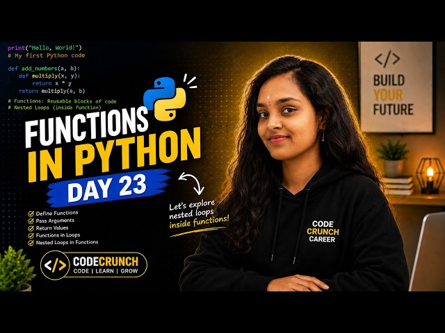 Stop Repeating Code! Learn Python Functions🔥| Day 22 | 100 Days of Python | Interview Question