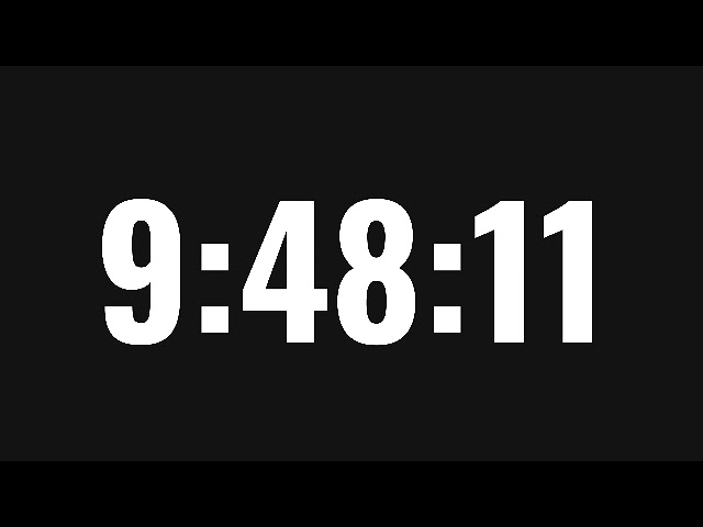10 Hour Countdown Timer ⏳ Clean and Simple Design