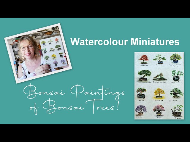 Watercolour Miniatures. Bonsai Paintings of Bonsai Trees!