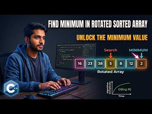 Find Minimum in Rotated Sorted Array 🔄 | Binary Search in C++ | DSA Series #50