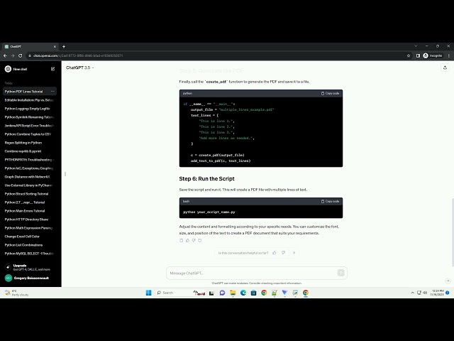 Python Reportlab multiple lines