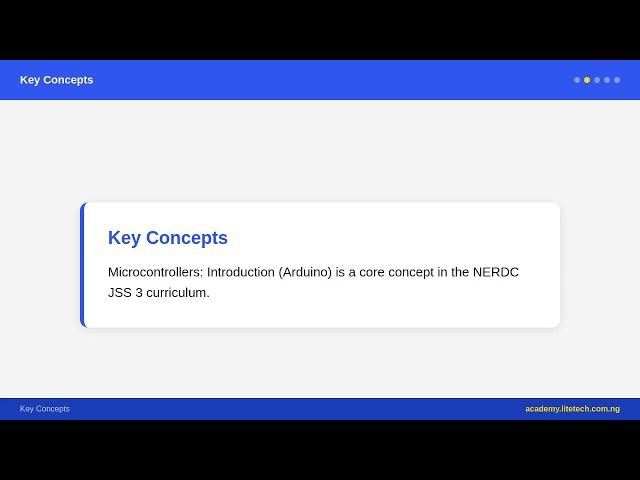 JSS 3 Basic Technology - Microcontrollers: Introduction (Arduino) | Nigerian Curriculum