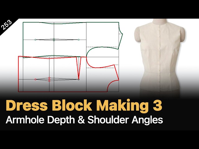Drafting the Front Dress Block | Armhole Depth & Shoulder Angles Explained