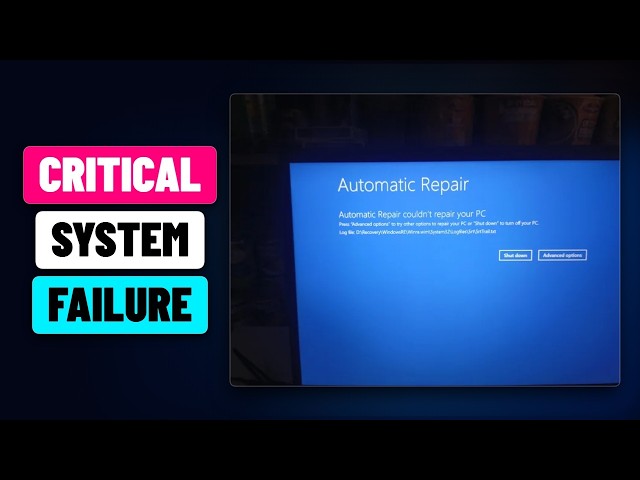 Fix SrtTrail txt Automatic Repair Loop and Boot Failure