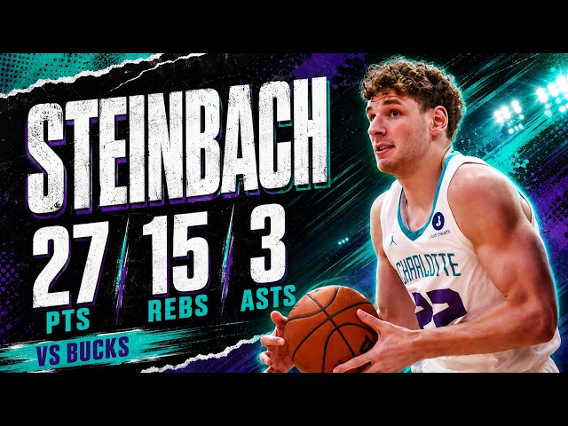 Hannes Steinbach 27 pts 15 rebs 3 asts vs Bucks 2026 Summer League