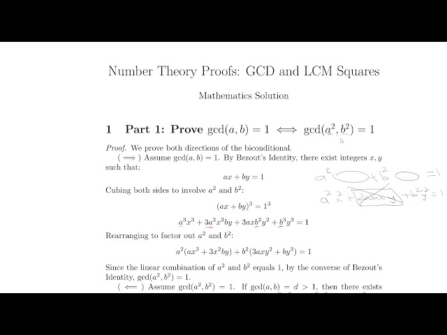Squares and GCDs: 3 Essential Number Theory Proofs