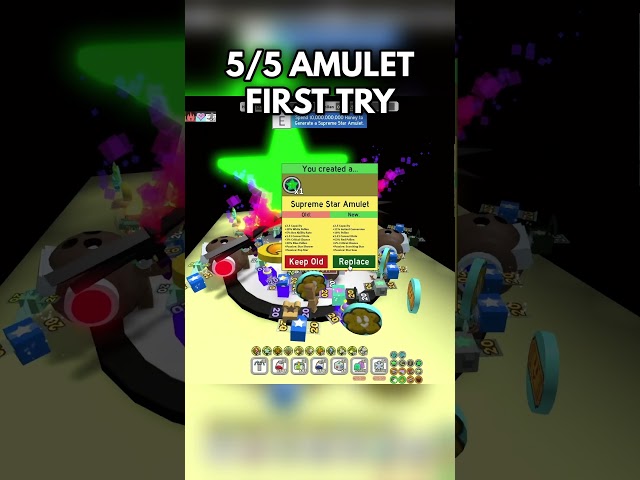 BEST AMULET FIRST TRY! 😭😭😱 #shorts #roblox