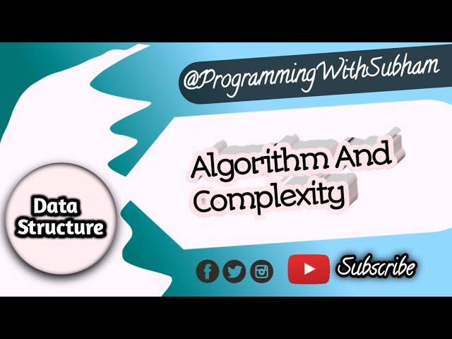 Algorithm And Complexity | What is the Algorithm | What is the Complexity