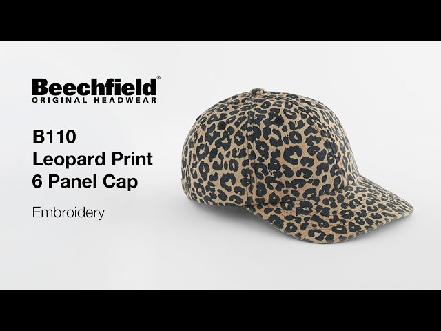 How to decorate the B110 Leopard Print 6 Panel Cap using Embroidery | Beechfield Headwear