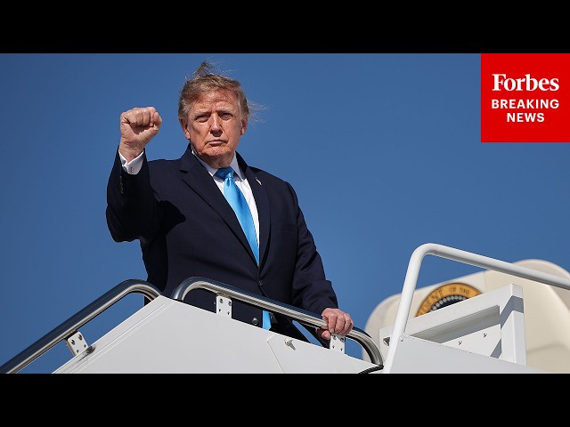 BREAKING NEWS: President Trump Departs JBA On Air Force One En Route To Nebraska