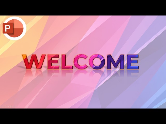 How to Create a Motion Changing Animated Welcome Slide in PowerPoint