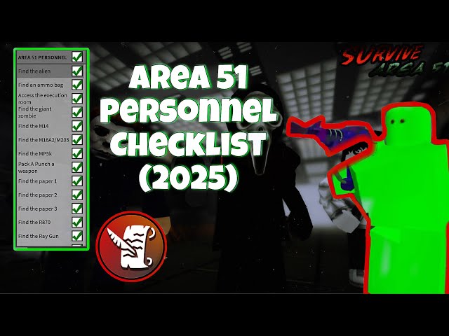How to Complete Area 51 Personnel Checklist (2025) | Survive and Kill the Killers in Area ￼51