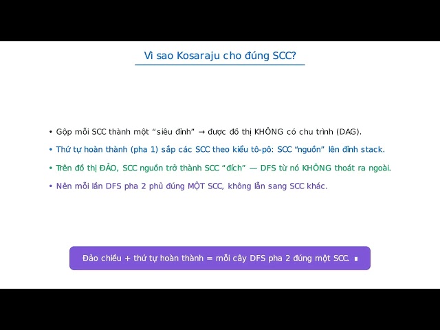 Tìm thành phần liên thông mạnh với thuật toán Kosaraju