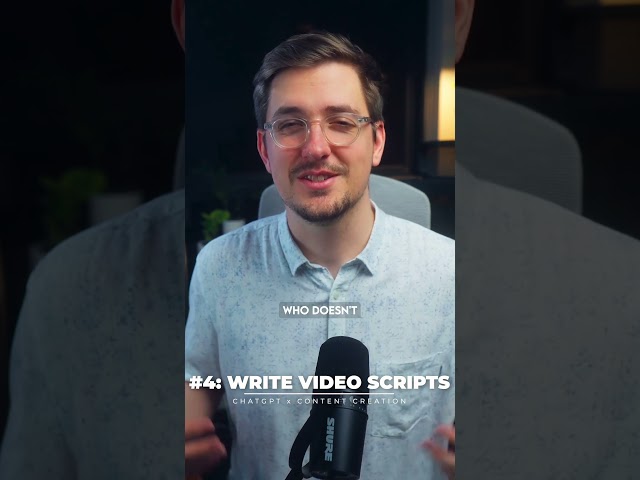 Use ChatGPT to write your video scripts for you!