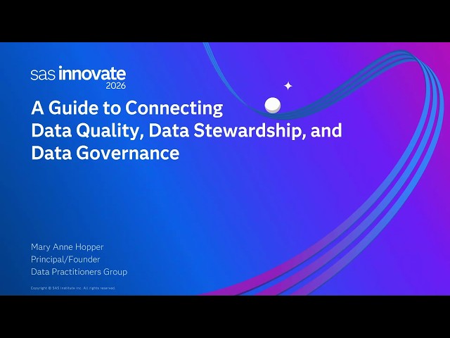 A Guide to Connecting Data Quality, Data Stewardship and Data Governance