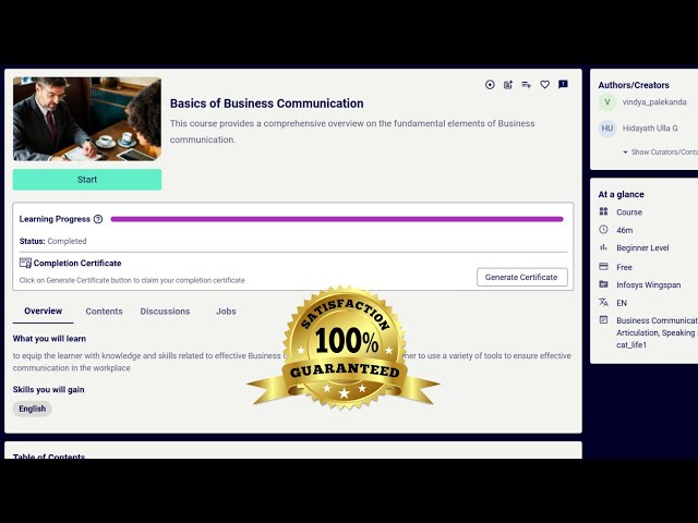 Basics of Business Communication | Infosys Springboard | Free Certification Course + GitHub Solution
