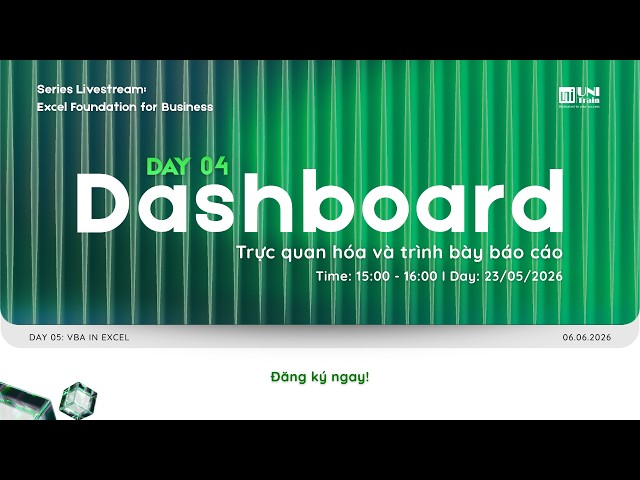 [SERIES WORKSHOP ONLINE – DAY 04] DASHBOARD REPORTING IN EXCEL | EXCEL FOUNDATION FOR BUSINESS
