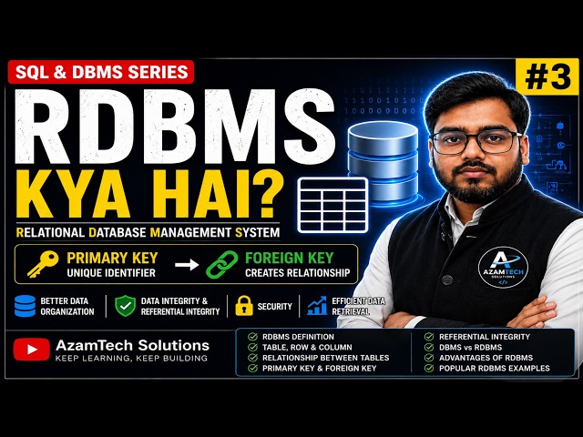 RDBMS Kya Hai? | Primary Key & Foreign Key Explained | DBMS vs RDBMS in Hindi #3