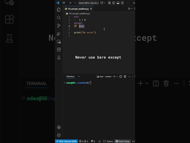 Python Bug #32 – This Hides Real Errors