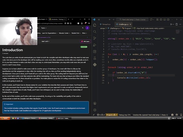 learning c# | code with me