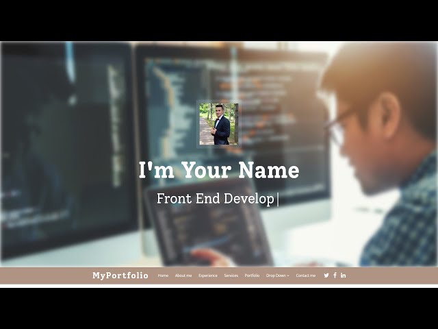 Portfolio Website - Personal Portfolio Website Design - HTML- CSS - JavaScript - 100% Free Code