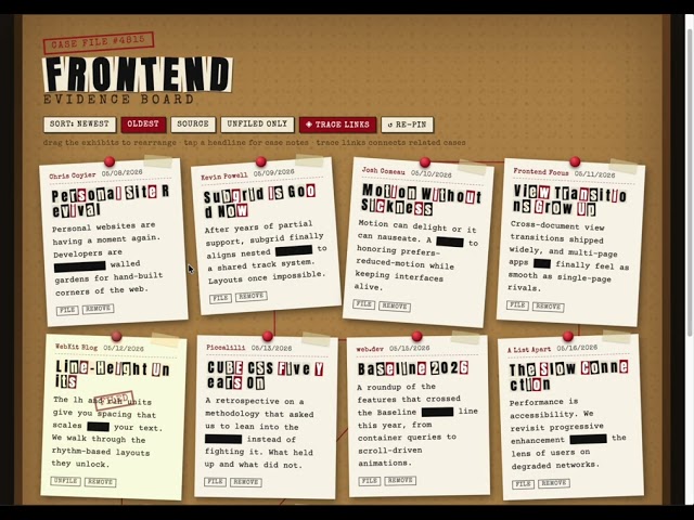 Evidence Board 🧩 | Interactive Crime Board Using HTML, CSS & JavaScript #crimestory #noticeboard