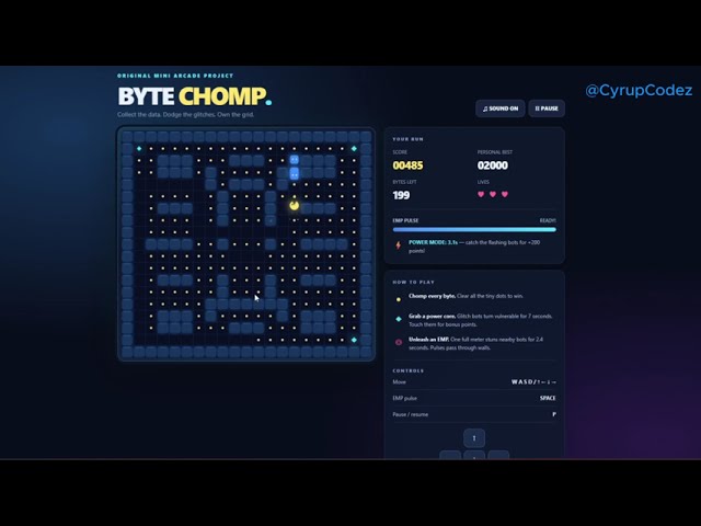 How to Make a Pac-Man Game in JavaScript | HTML, CSS & JS (No Commentary)