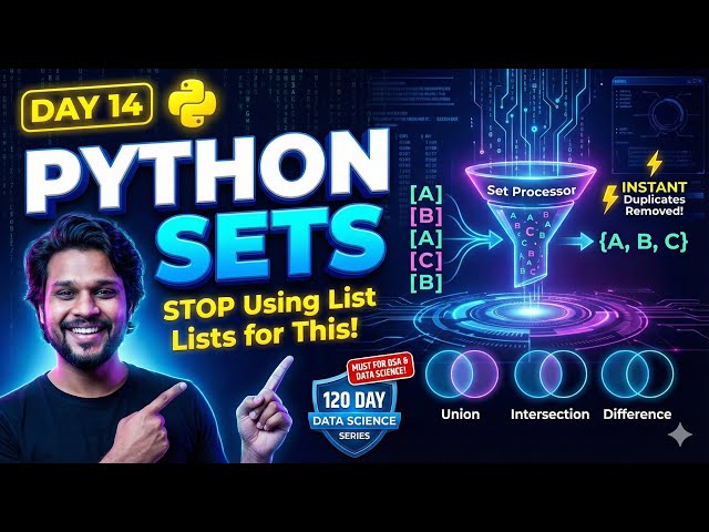 Day 14: Python Sets Explained the EASY Way! | 120-Day Data Science Series