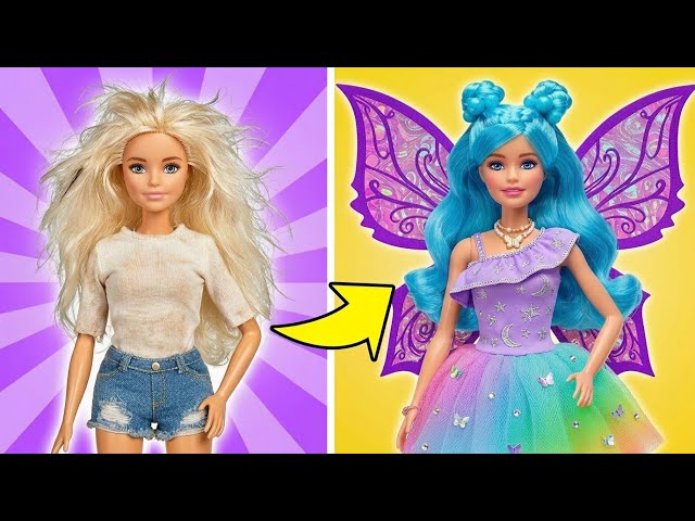 Doll Transformed into a Fairy ✨🧚‍♀️ Fun DIY Ideas