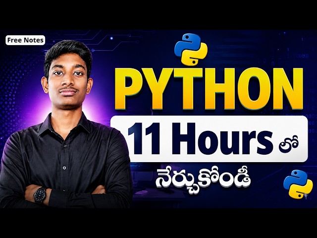 Python Full Course in *Telugu* | Zero to Hero by santhosh | one shot | 11 HOURS