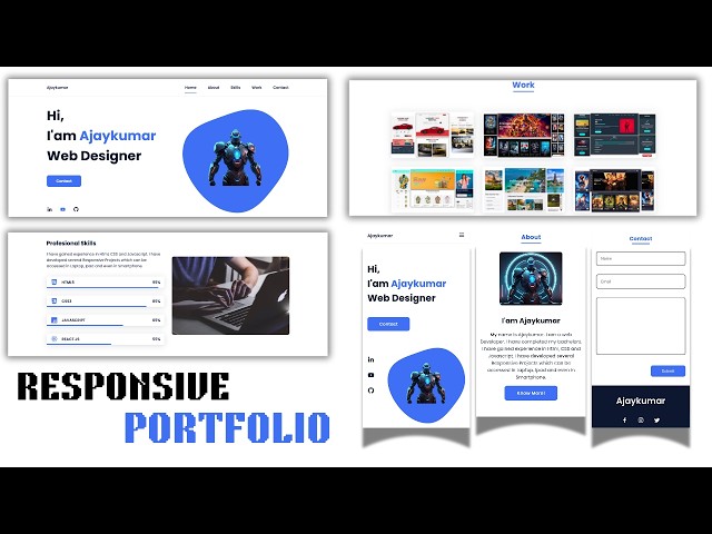 How to Make a Responsive Modern Portfolio Website | Html CSS JS Beginners To Advanced Full Tutorial
