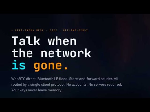 Aries Hilton (Code) — BLUE RTC — Web App — [Android / iPhone] = BitChat Protocol + WebRTC 