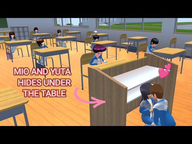 MIO AND YUTA HIDE UNDER THE TABLE | SAKURA SCHOOL SIMULATOR
