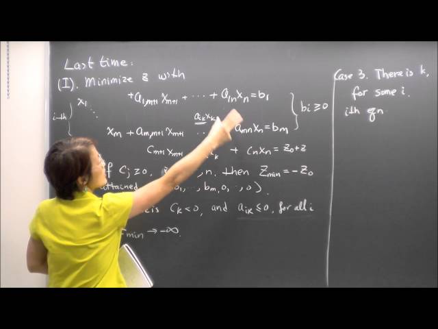 Linear Programming, Lecture 7. Simplex method: theory, algorithm, tableau
